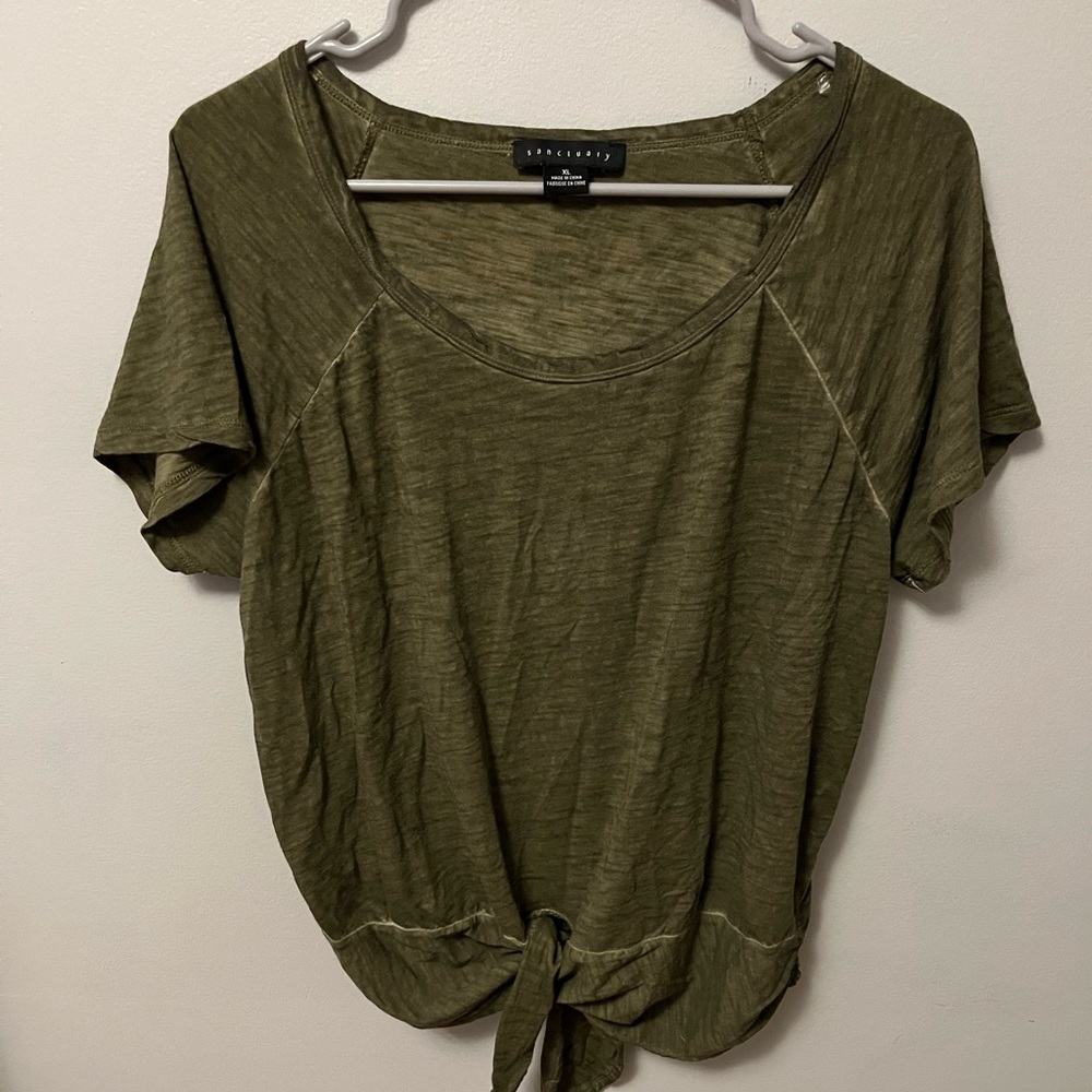 Causal t shirt, comfy, tie front